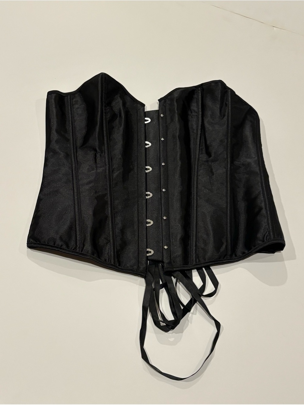 Leg Avenue Black Satin Overbust Corset